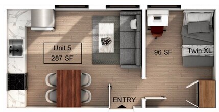 1 Bedroom | 1 Bath A Entire floor plan